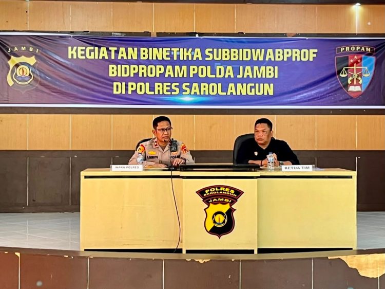 Polres Sarolangun Terima Pembinaan Etika Profesi Polri dari Bidpropam Polda Jambi