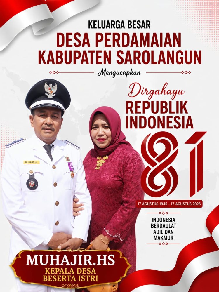 Desa Perdamaian Mengucapkan Dirgahayu ke-81 Republik Indonesia