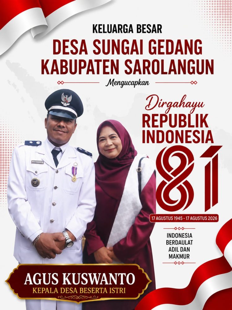 Desa Sungai Gedang Mengucapkan Dirgahayu ke-81 Republik Indonesia