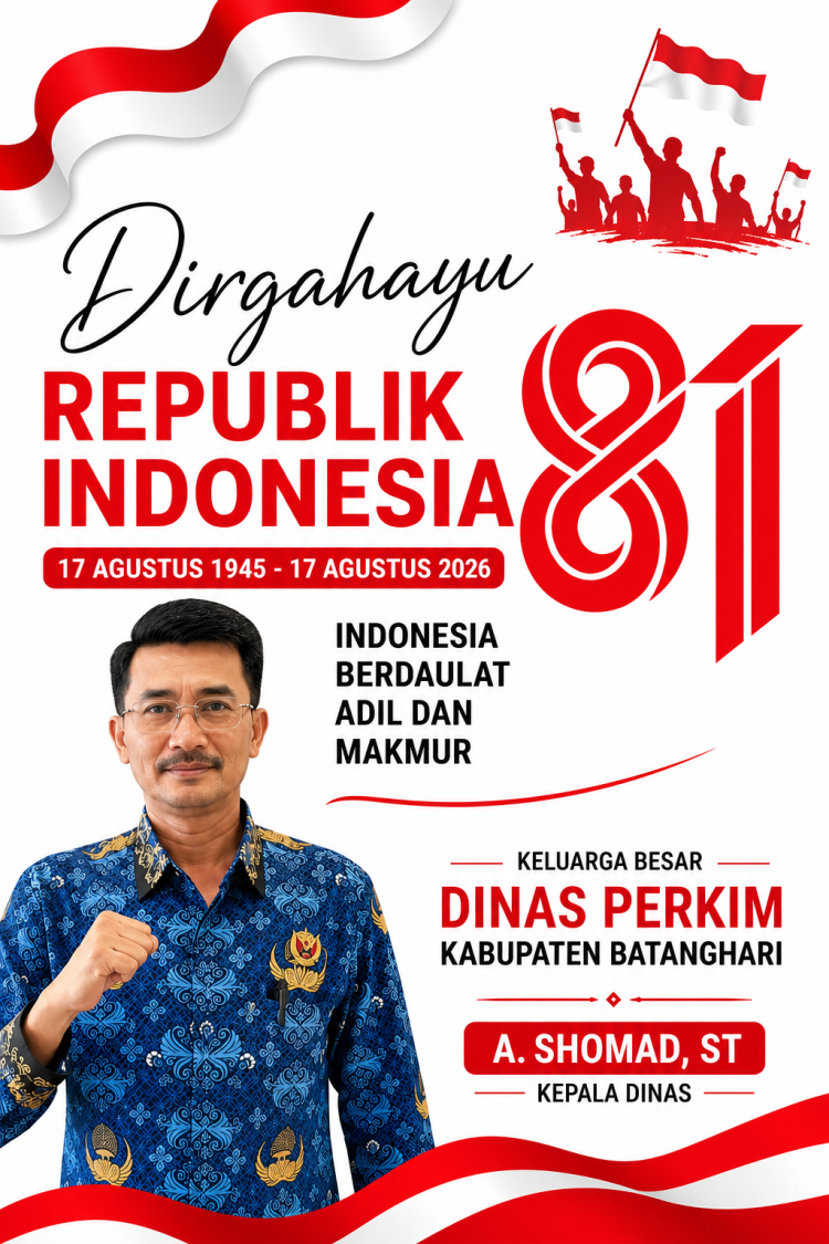 Dinas Perkim Kabupaten Batanghari Mengucapkan Dirgahayu ke-81 Republik Indonesia