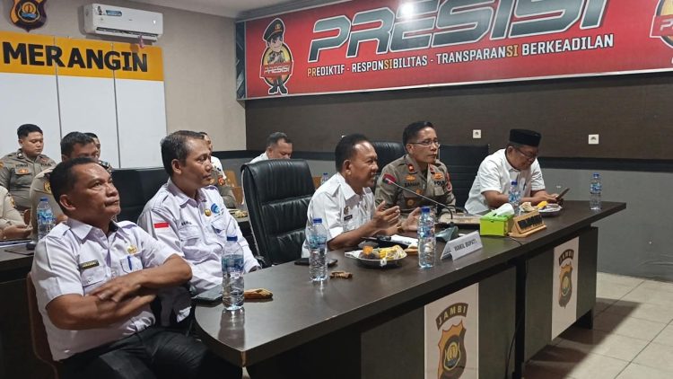 Wabup Merangin Khafidh Hadiri Vidcon Sosialisasi Assessment Center Polri