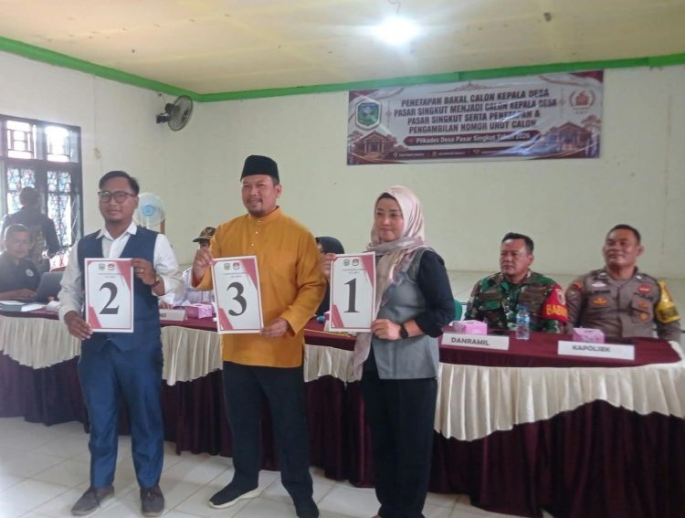 Inkamben Hadi Sugianto Mecalonkan Diri Denga. nomor Urut 3 Di Pemilihan Kepala Desa Desa Pasar
