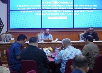 Gubernur Al Haris Pimpin Rakor Persiapan Hakordia 2026 dan Penyaluran Bantuan bagi Warga Terdampak Karhutla